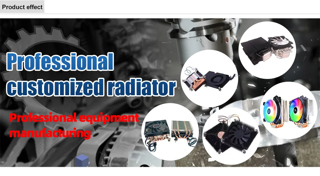 Radiator Desktop Computer Air Cooling CPU Fan 1151 1150 Double Copper Tube 775AMD1155 Mute 2011