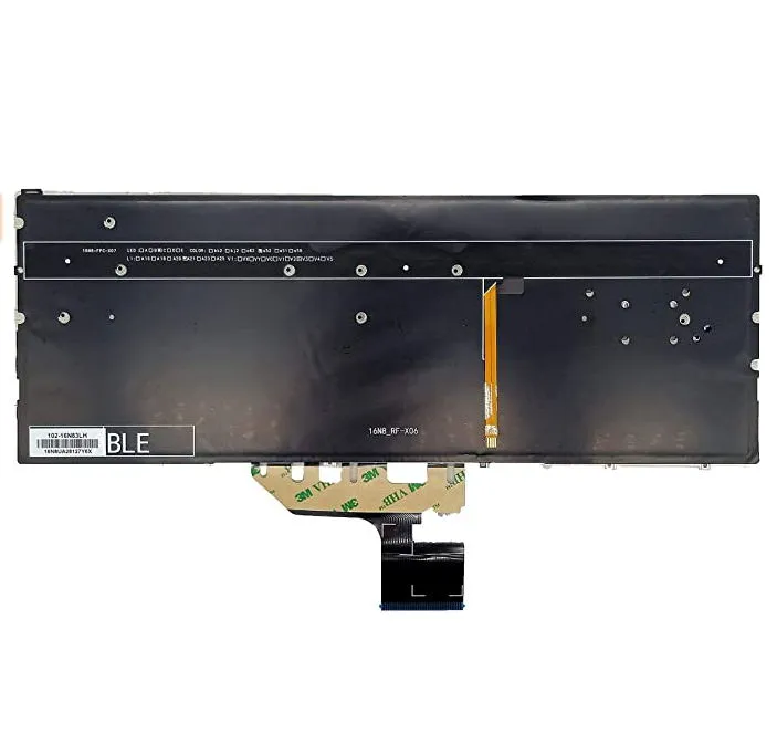 Replacement Keyboard Compatible with HP 13-AC Ae000 Laptop Silver Backlit Keyboard