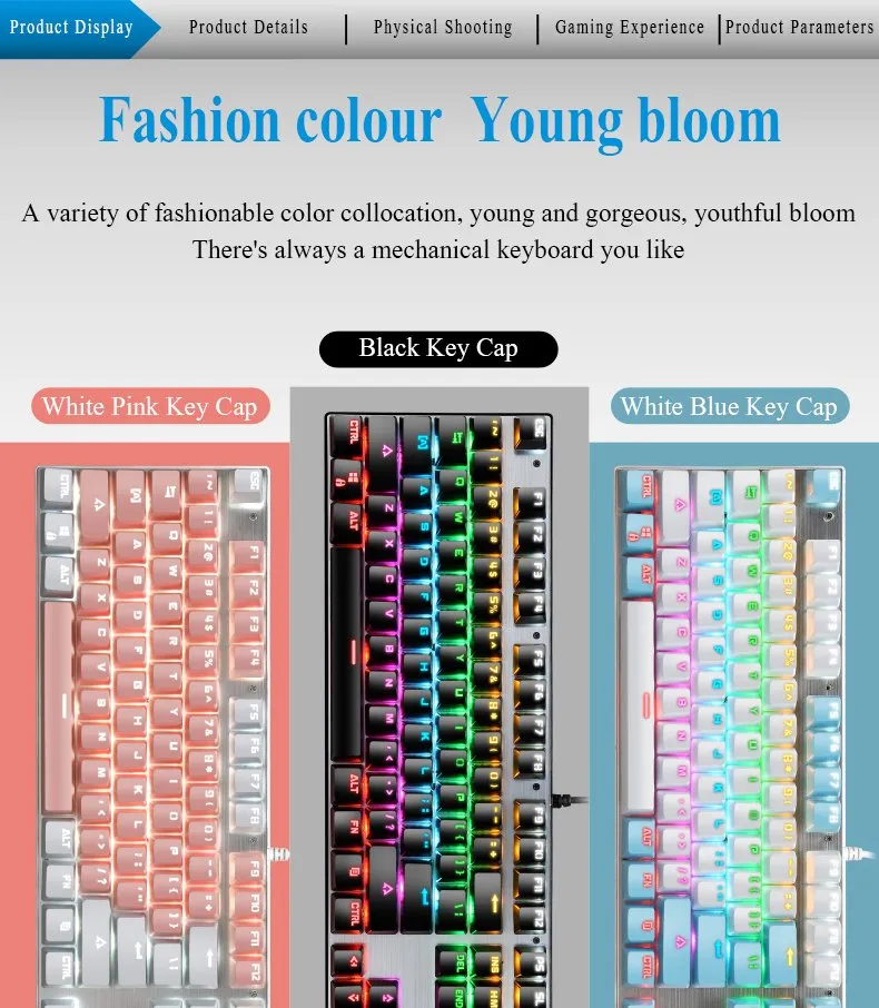 RGB Backlit Wired Gaming Mechanical Keyboard and Teclado Y Mouse Combo Set