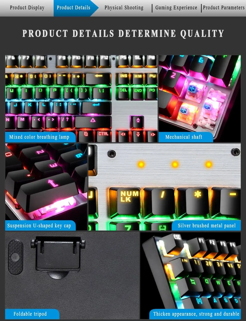 RGB Backlit Wired Gaming Mechanical Keyboard and Teclado Y Mouse Combo Set