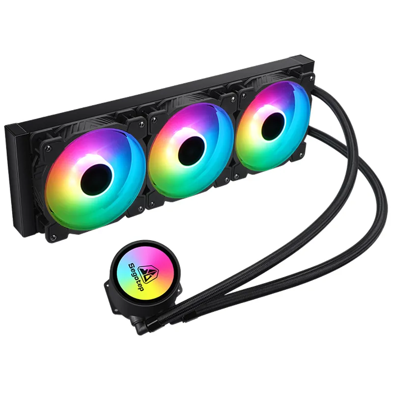 Segotep AMD Am4/Intel LGA 1200/ 1151 Beiced 360 Addressable RGB Aio CPU Liquid Cooler