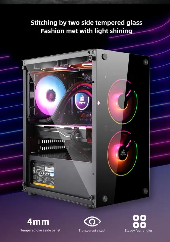 Segotep Widerm1 Motherboard DIY Business Office Household Silent ATX MID-Tower Gaming PC Computer Case