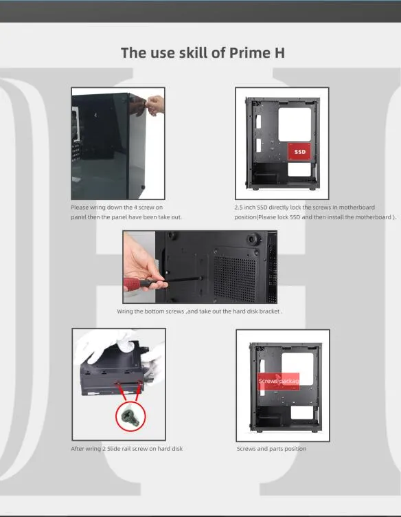Segotep Widerm1 Motherboard DIY Business Office Household Silent ATX MID-Tower Gaming PC Computer Case