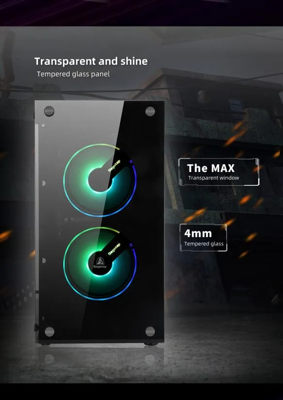 Segotep Widerm1 Motherboard DIY Business Office Household Silent ATX MID-Tower Gaming PC Computer Case