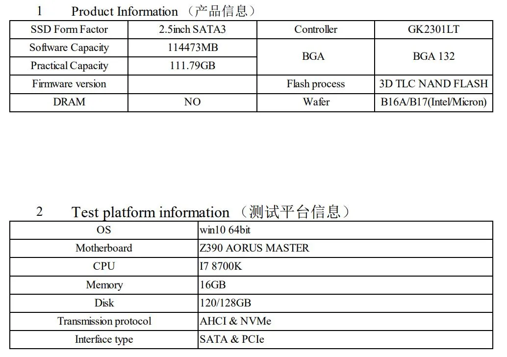 SSD 120GB for Saving Computer Data (2.5" SATA3 SSD)