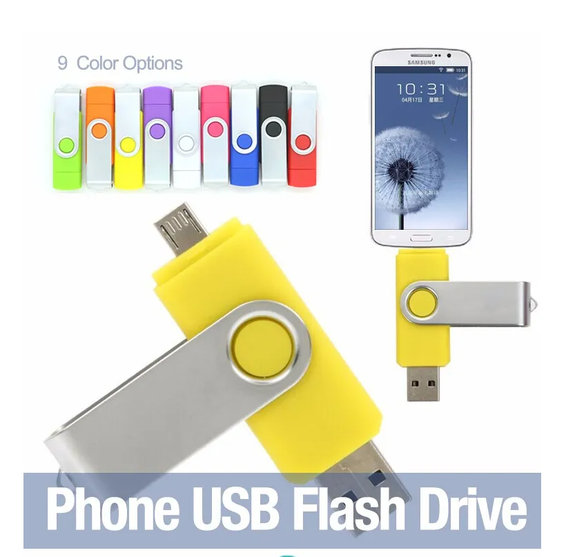 Swivel OTG USB Flash Drive for Android Mobile Phone and Computer