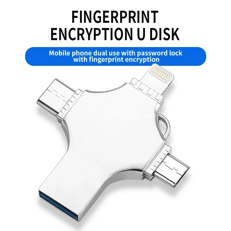 Type-C USB Flash Disk 4 in 1 Phone USB Pen Drive for iPhone & Android