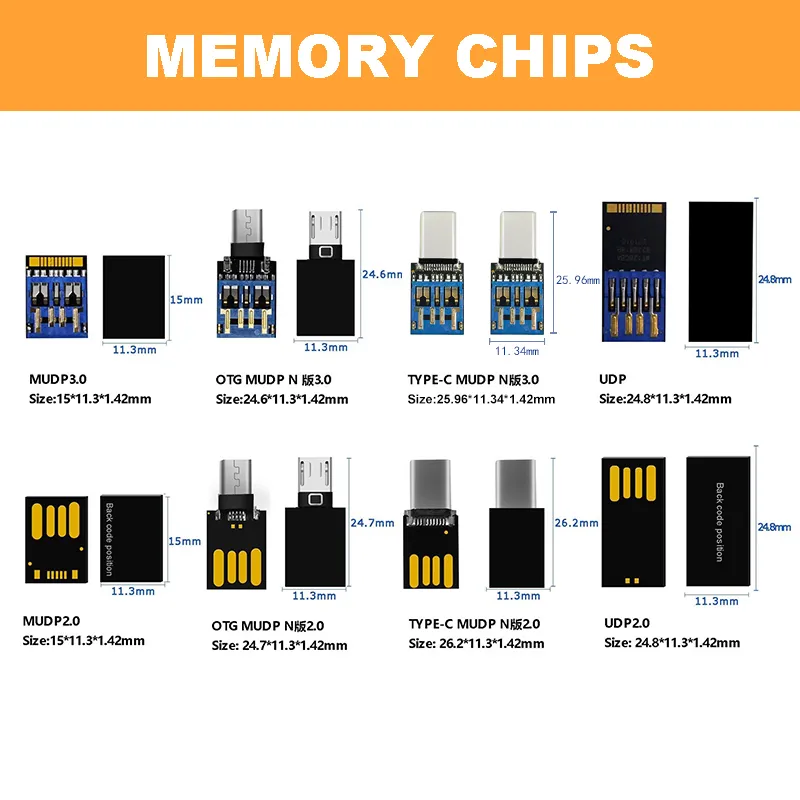 USB 2.0 Type C Mudp Memory Chips USB Flash Disk Flash Drive USB Pen Drive USB Flash Memory