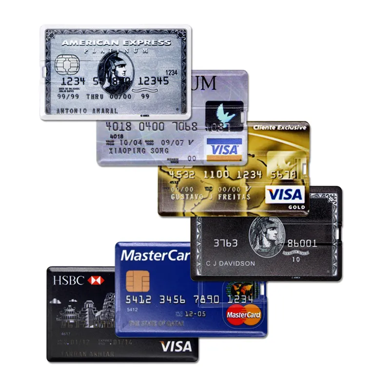USB Flash Drive High Speed Bank Credit Card USB Flash Pen Drive 4GB 8GB 16GB Pendrive 32GB 64GB USB Memory Disk USB Stick