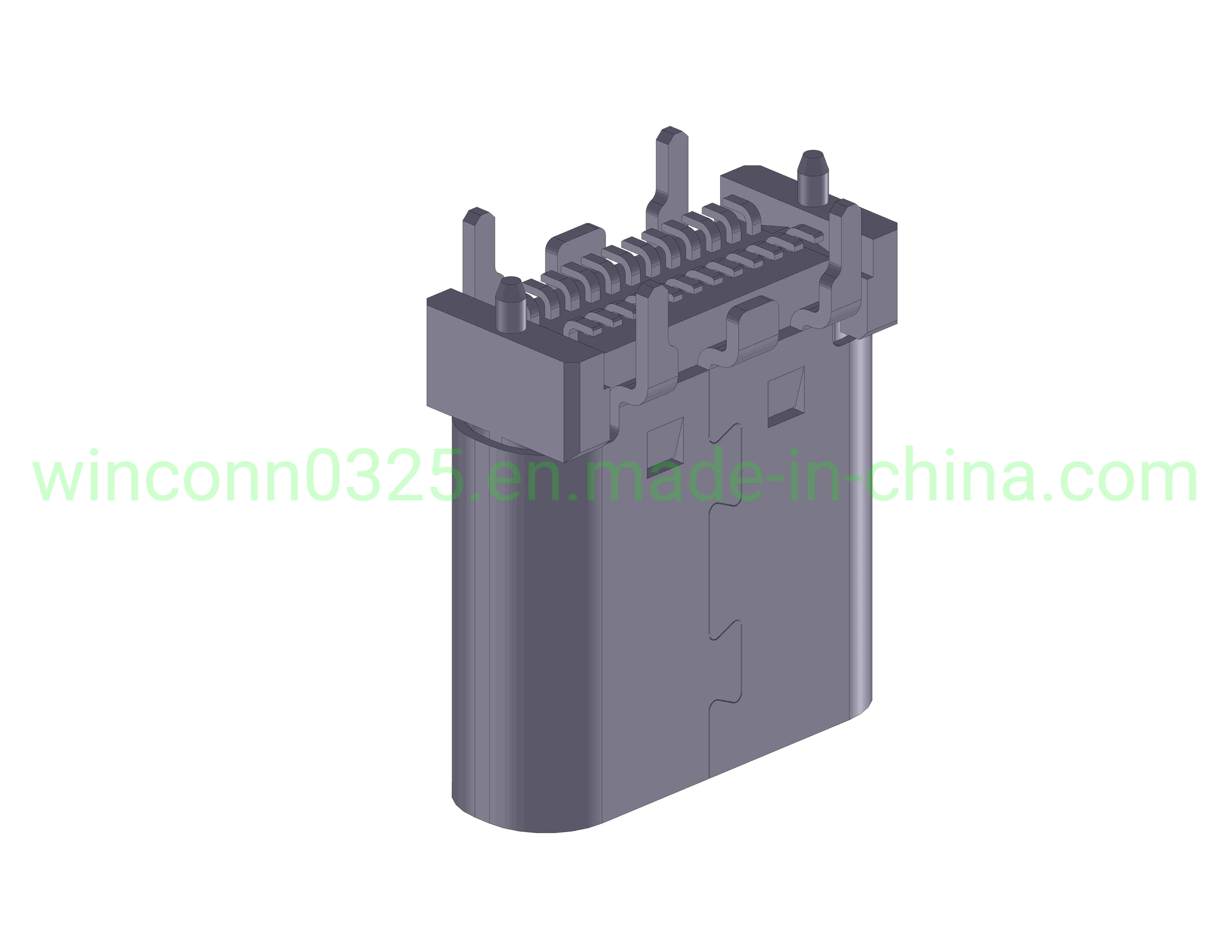 USB Type C 3.1 Vertical SMT H=9.30mm Socket