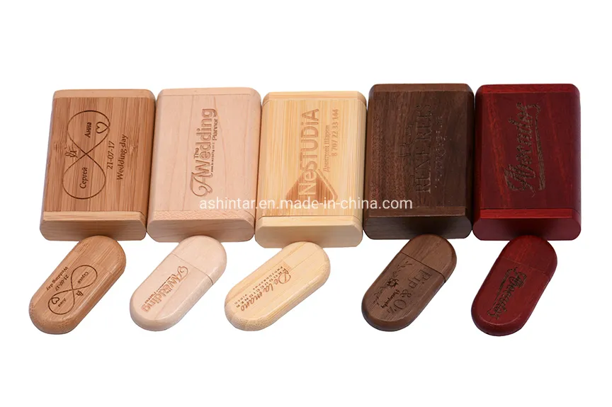 Wedding Gift USB Stick Customized Logo Personal USB Pen Drive 16GB 32GB 64GB Wood USB Flash Drive