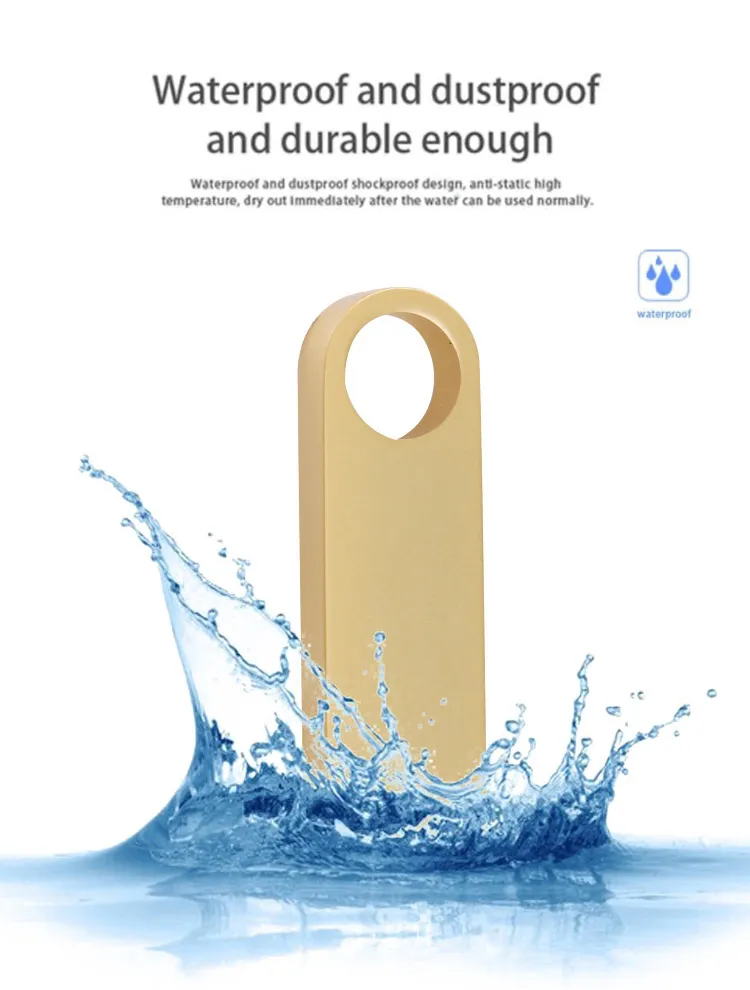 Wholesale Custom Logo USB Stick 2.0 Pen Drive 8GB 16GB 32GB 64GB 128GB 3.0 Metal USB Flash Drives