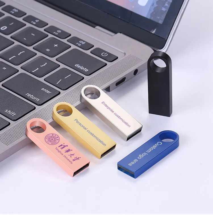 Wholesale Custom Logo USB Stick 2.0 Pen Drive 8GB 16GB 32GB 64GB 128GB 3.0 Metal USB Flash Drives