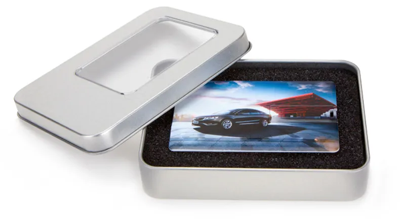 Wholesale Customize Logo Metal Credit Card Shape USB Memory Stick USB Flash Plastic Wafer USB